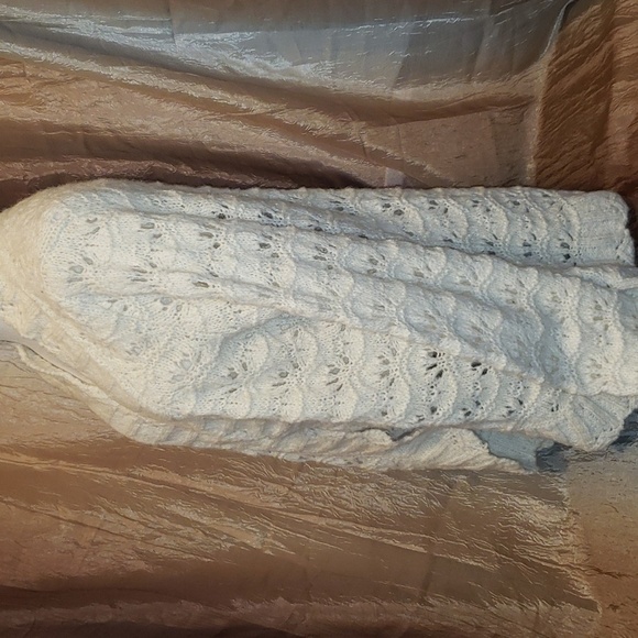 DKNY Jeans Womens Open Knit Open Front Cardigan - Picture 3 of 7